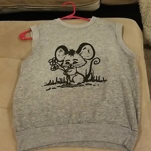 Grey mouse vest! Slightly Cropped